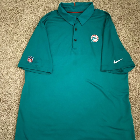 COPY - Nike Flex Miami Dolphins NFL On-Field Polo Shirt Dri-FIT Teal (LG) - Picture 3 of 8